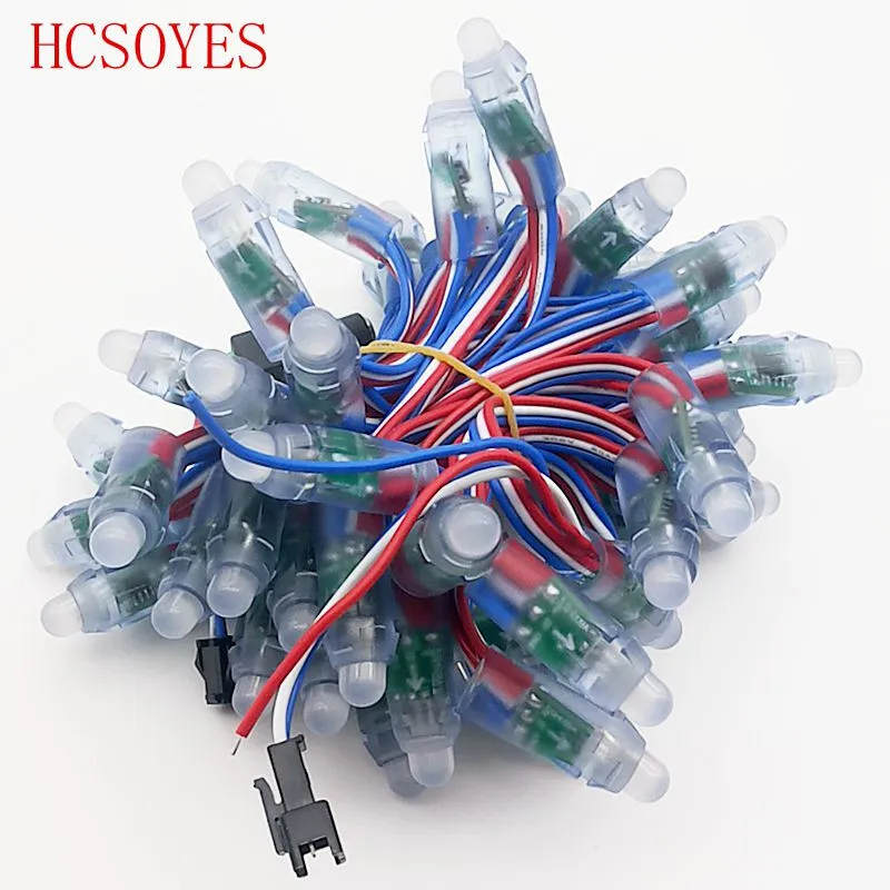 

50pcs/lots 12mm WS2811 Full Color LED Pixel Light Module DC 5V input waterproof RGB color 2811 IC Digital LED christmas Light