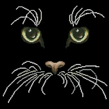 Одежда высшего качества популярны Счетный крест набор черный Kitty Cat глава 11ct
