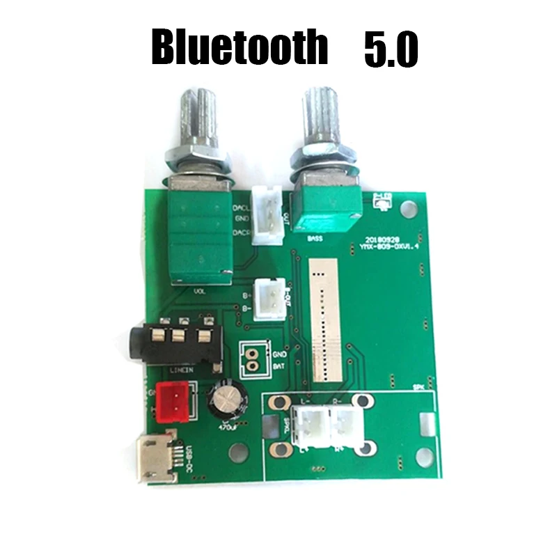 5.0 Bluetooth amplifier 5W*2+10W 2.1 channel stereo digital amplifier board 5V3A with bass adjustment