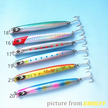 

2019 new 11cm 46g Sinking Popper pencil Hard Lure Fishing Lures Sinking with Treble Hooks Swimbait Plastic Bait for Carp Fishing