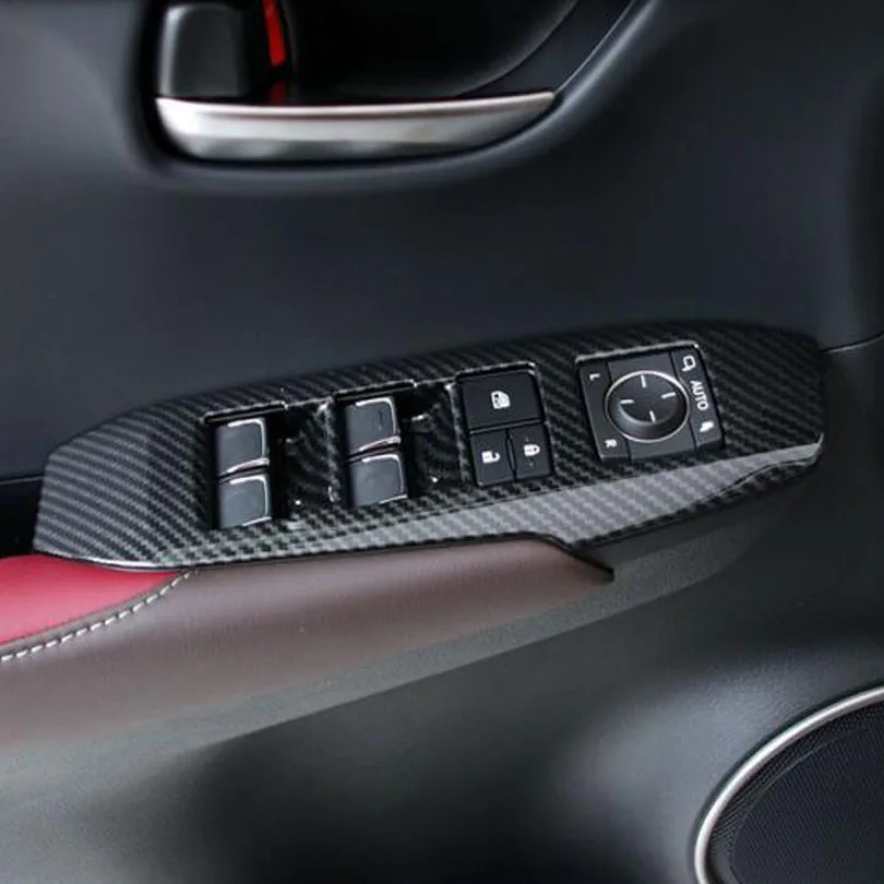 

4Pcs For Lexus NX300h NX200 NX300 LHD Car Window Lift Switch Button Panel Cover Frame Stickers Car Styling ABS Car Accessories
