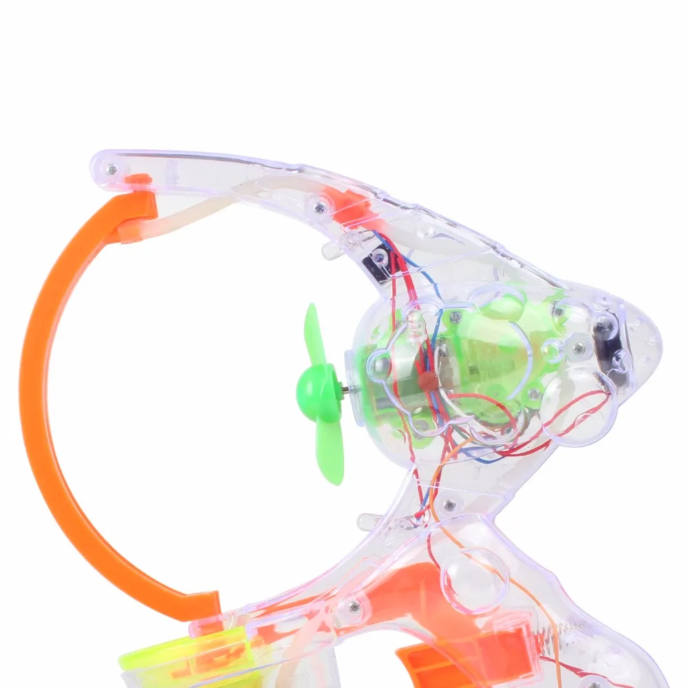 Bath Toy Supper Big 7 inch Bubble Shooter Gun Blower Machine Blaster Maker for Girls Kids Toddler Adults Flashing Sounding