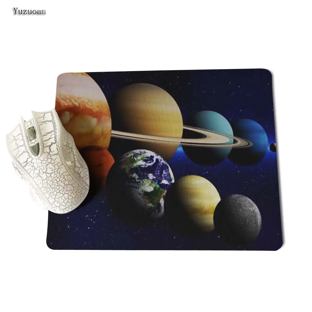 Коврик для мыши Yuzuoan Earth Moon pictures DIY grande игровой коврик клавиатуры компьютерный