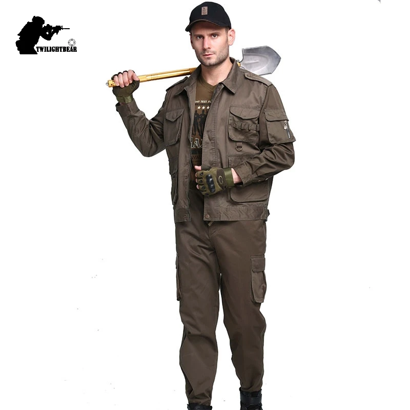 Новые мужские тактические костюмы бренд царапинам износостойкий хлопок Fit Slim Спецодежда костюмы для мужчин военная одежда M-4XL BF6521