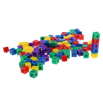 100Pcs/Pack 1cm Building Kit Stacking Cube for Kids Children Baby Intelligence Developing Toys 1