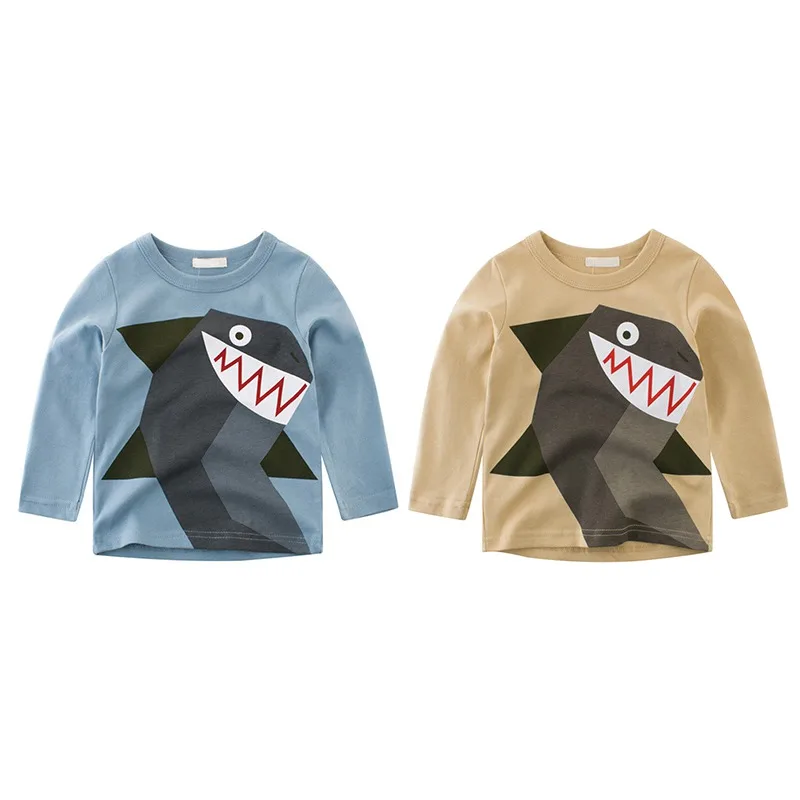 

Baby T-shirt Children T-shirt Long-Sleeve Autumn Boy Cartoon Animal Pattern Bottoming Shirt Cotton 2018 Baby Clothes
