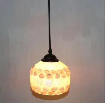 

light shell continental retro bar lamps club Pendant Lights Western-style food restaurant art glass pendants lamps DF136