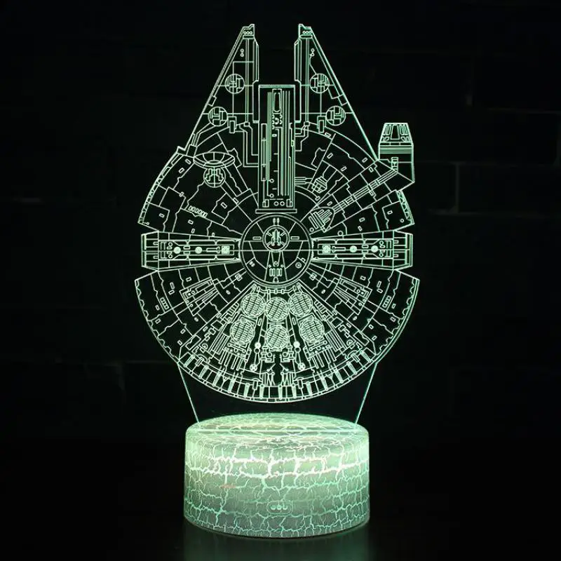 

Millennium Falcon Gift 3d Table Lamps For Living Room Colorful Touch Creative Desk Lamp Led Remote Control Night Light