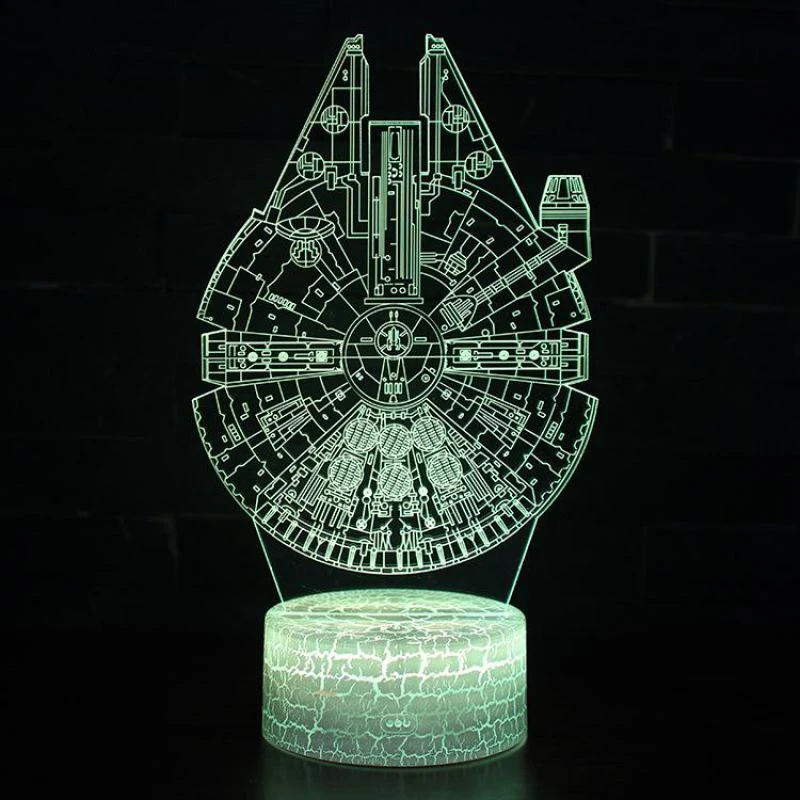 Millennium Falcon Gift 3d Table Lamps For Living Room Colorful Touch  Creative Desk Lamp Led Remote Control Night Light|LED Table Lamps| -  AliExpress