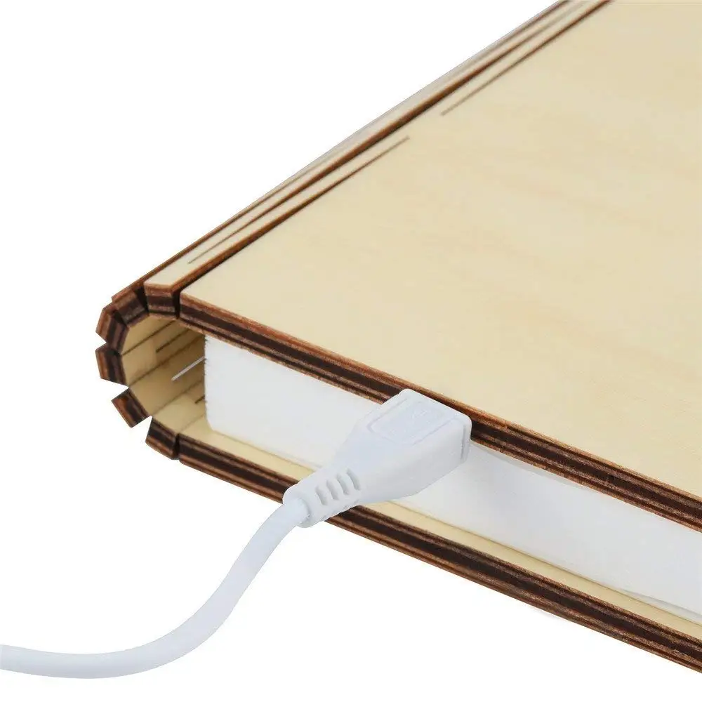 USB перезаряжаемая книга форма лампа складной стол свет теплый ночной светодио