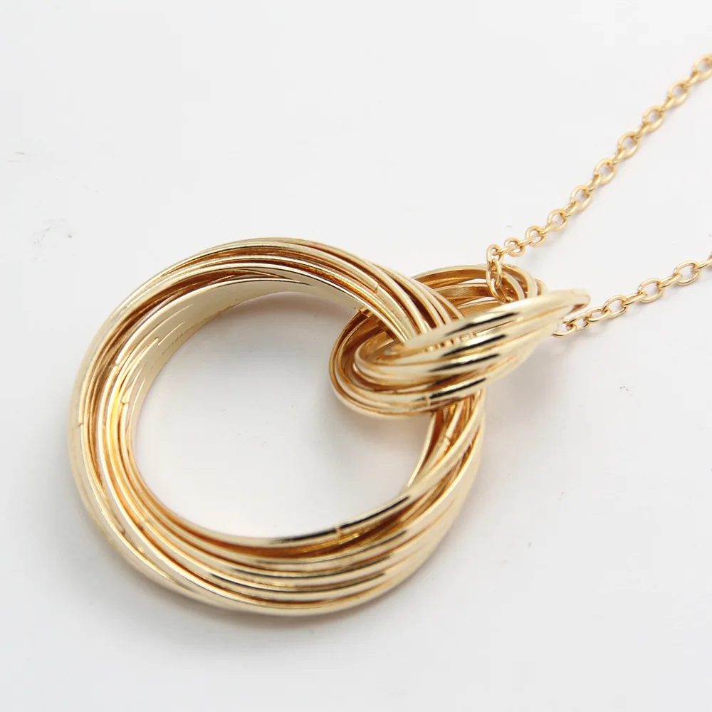Shadela Multi circle Loop Circle Pendant Vintage Necklaces & Pendants