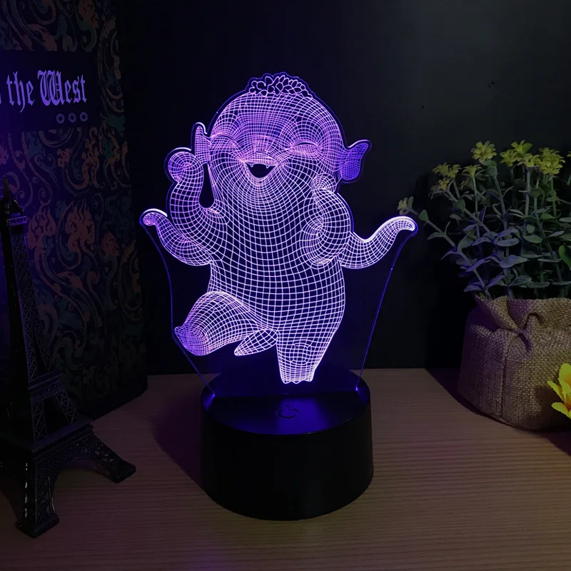 Новинка креативный 3d красочный ночной Светильник сенсорный выключатель