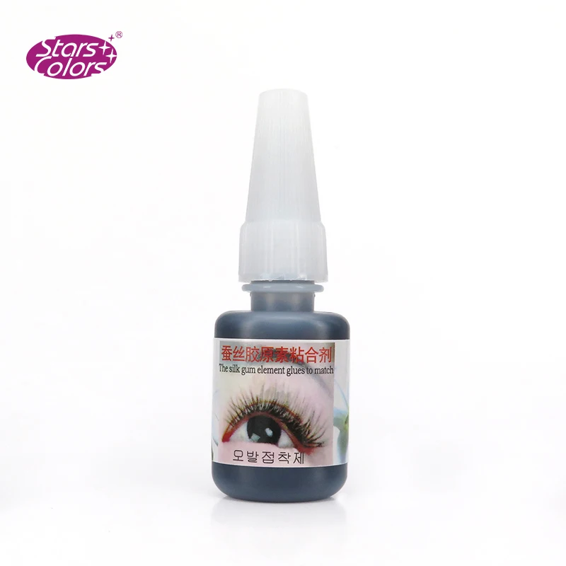 

15ml For Practice Water Proof Silk Eyelashes Glue Adhesive False Eyelash Dark Tone And Clear Black Rubber Eyelash Glue