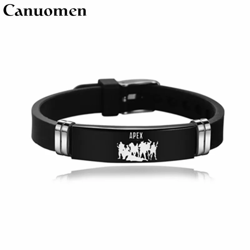 

Canuomen 2019 New Game Apex Legends Bracelets Black Watchband Stainless Steel Bracelets Fashion Gifts for Men Boys Jewelry