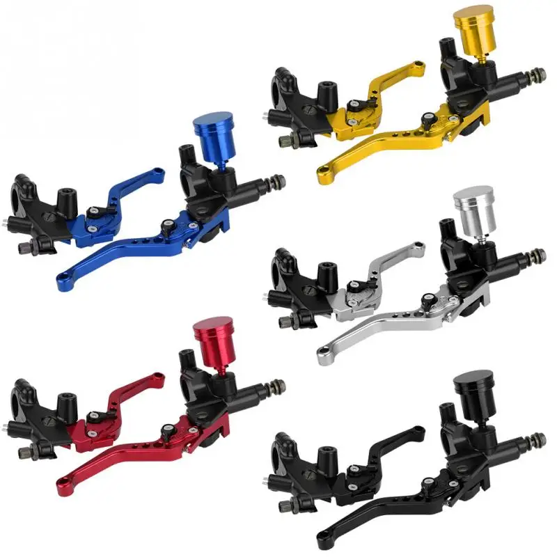 

1 Pair Motorcycle Brake Clutch Levers Master Cylinder Reservoir Set For Honda Suzuki 22mm Universal Adjustable