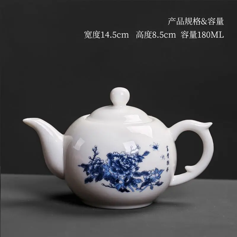 China porcelain pottery teapot single pot kung fu tea set tea pot blader blue and white porcelain Japanese ceramic kettle China porcelain pottery teapot single pot kung fu tea set tea pot blader blue and white porcelain Japanese ceramic kettle