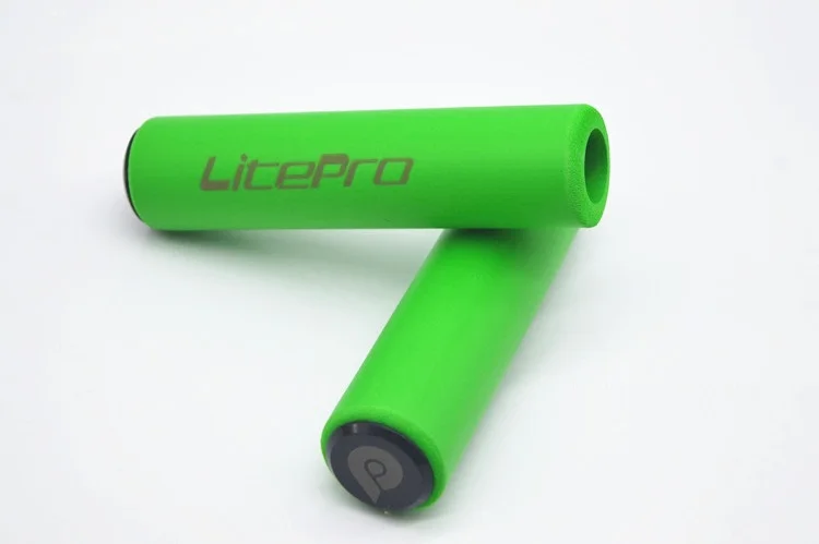 Litepro Упоры для рук на руль велосипеда 22,2 мм 130 мм удобные губки силиконовые ручки складной велосипед Город дорожный велосипед горный велосипед руль - Цвет: Зеленый
