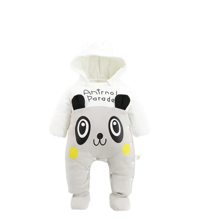 Boys And Girls Clothing Thick Cartoon Panda Rompers Newborn Clothes Baby Babies Jumpsuits Clothes Kids Winter Cotton Swimwear01