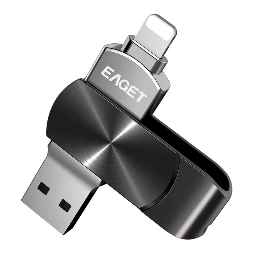 EAGET I66 USB 3,0 OTG 64G 128G металлический Флешка шифрование флэш-накопитель с кольцом для ключей отверстия диск для iPhone PC ноутбук черный красный