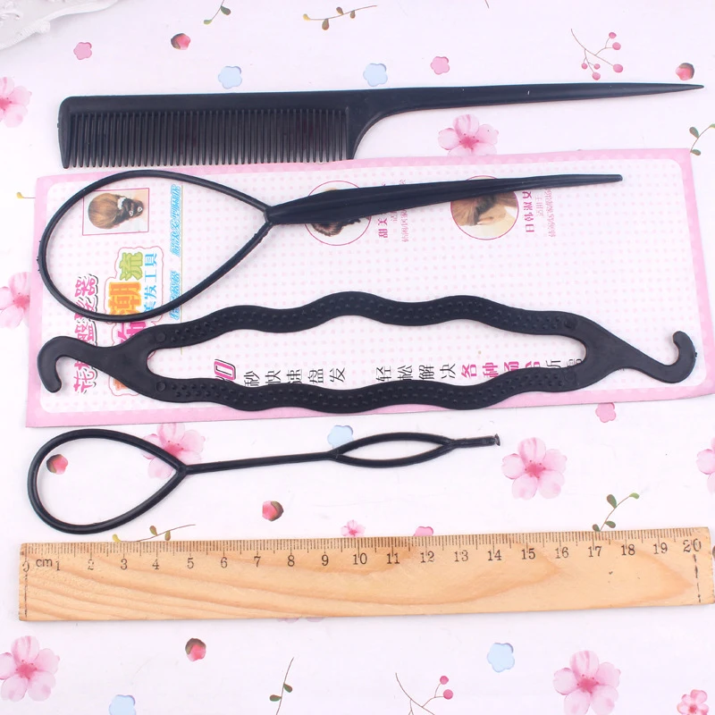 4pcs/set 3 Kinds Magic Hair Styling Accessories Set Braiders Hair Pin Bun Roller Maker Hair Braiding Twist Curler Styling Tool 4pcs/set 3 Kinds Magic Hair Styling Accessories Set Braiders Hair Pin Bun Roller Maker Hair Braiding Twist Curler Styling Tool