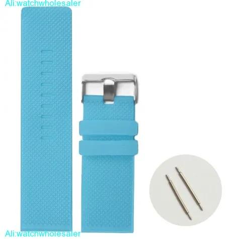 28mm Sky Blue Color Silicone Jelly Rubber Unisex Watch Band Straps WB1079V28JB