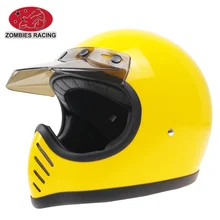 Casco de motocicleta profesional MOTO3 vintage fullf ace DOT ECE aprobado casco de fibra de vidrio sólido y seguridad