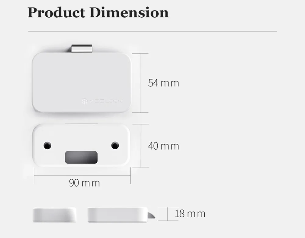 Xiaomi MIjia YEELOCK Умный Замок шкафа ящика без ключа Bluetooth приложение разблокировка Противоугонная защита детей файл безопасности D5