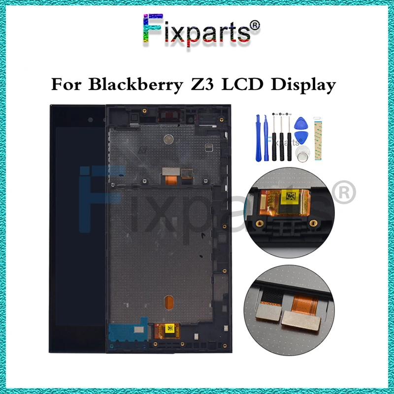 

100% Tested Display For 5.0" BlackBerry Z3/Jakarta LCD Display Touch Screen Digitizer Assembly With Frame Replacement Parts