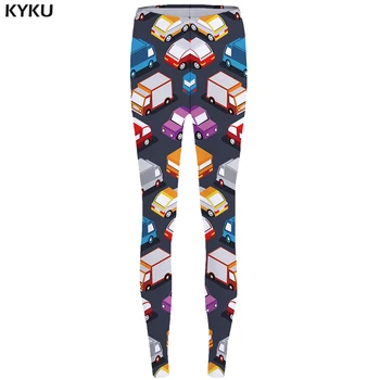 

KYKU Brand Car Leggings 3D Sexy Leggings Funny Slim Pants Legging 3d Trousers leggins Women Warm Winter Stretchy