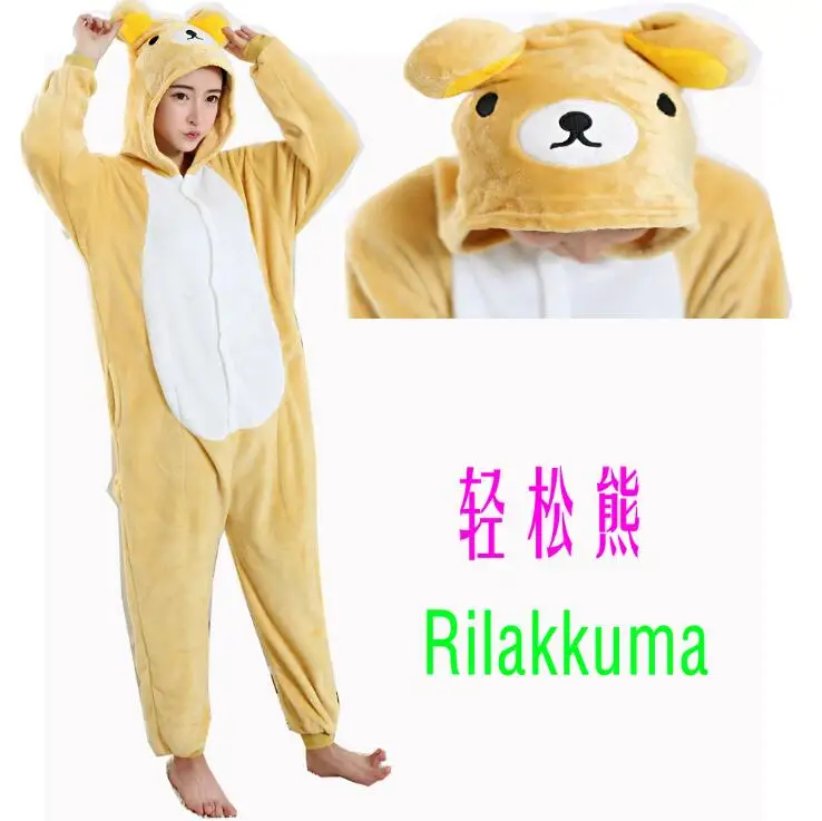 Jual Fetoo Flanel Animal Pajamas untuk Dewasa Hooded Musim Dingin Pakaian Tidur Piyama Lengan Panjang Piyama Onesies untuk Orang Dewasa Partai P30