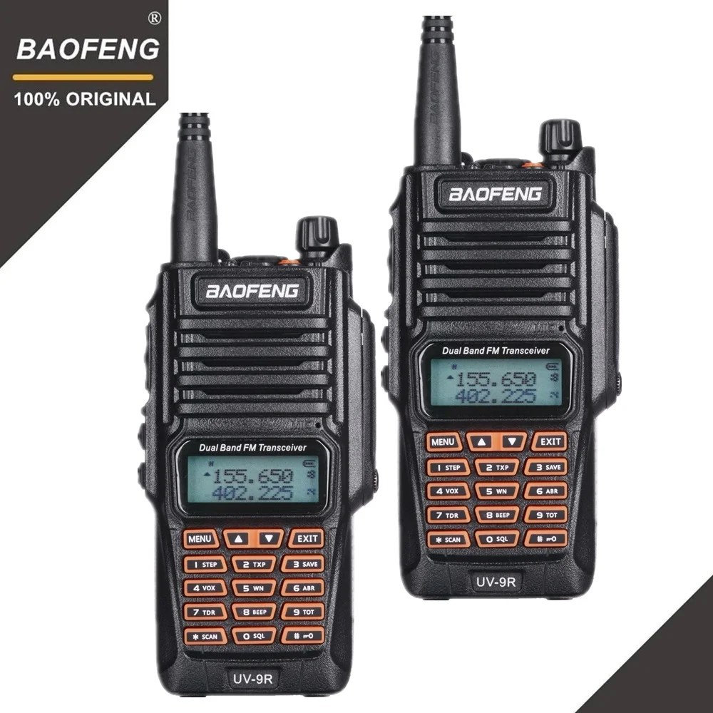 2 шт. Baofeng UV 9R иди и болтай Walkie Talkie “иди Водонепроницаемый Портативный IP67