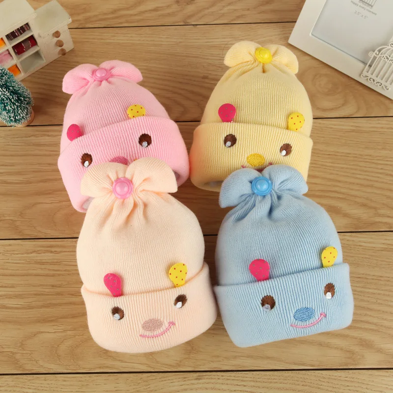 1pc New Cute Unisex Baby Boy Girl Toddler Infant Soft Cashmere Hat Cap Winter Hats Knitting Baby Beanies Accessories shocking show newborn baby girl boy infant toddler knitting wool crochet hat soft hat cap