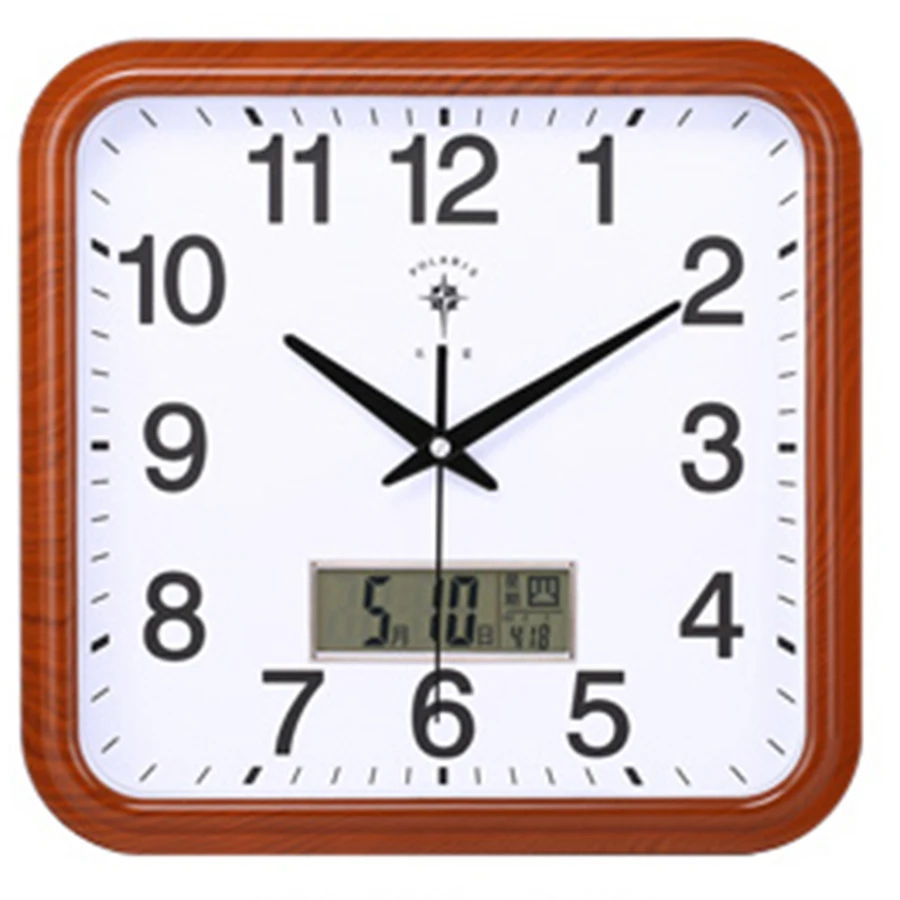 

Living Room Wall Clock Home Quiet Atmosphere Rectangular Quartz Clock Office Table Bedroom Wall Clock Large Decorative WZH127
