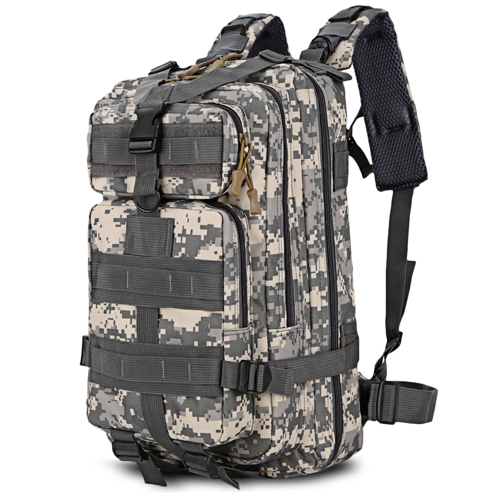 Men Military Tactical Backpack 25L 3 Day Assault Pack Army 600D Molle Bug Out Bag Trekking Camping Hiking Outdoor Small Rucksack