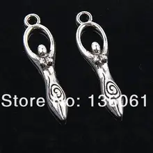 Винтажная серебряная подвеска в виде богиня плодородия Морская звезда талисманы для ювелирного браслета