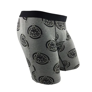 

Unique Design Eyes Print Sexy Men's Cotton Boxer Underwear Long Leg Underpants Homme Plus Size Boxer Shorts Comfortable Soft 5XL