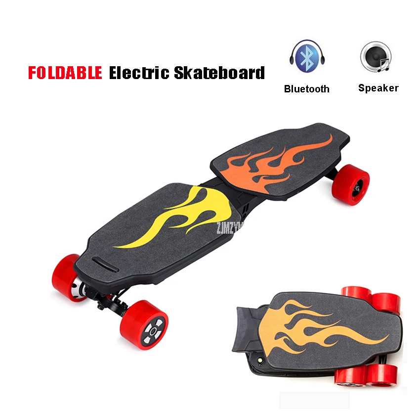 4 Four Wheels Electric Skateboard folding Hoverboard Scooter with 2