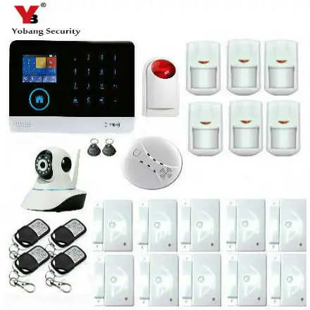 Yobang Security English Russian Spanish Wireless GSM Alarm System 433MHz Home Burglar Security Alarm System