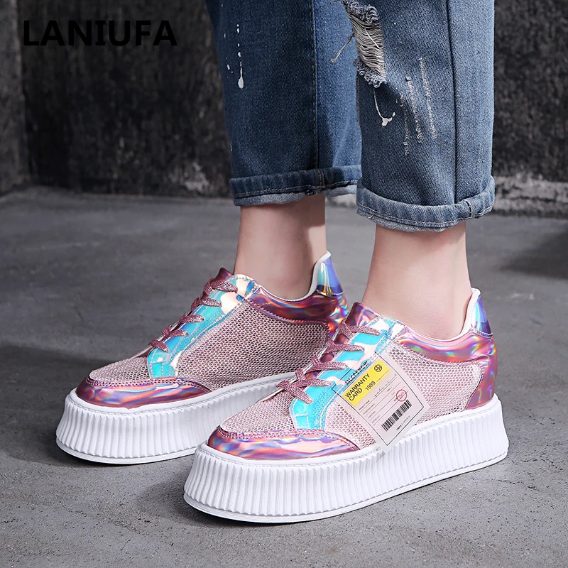 

summer women shoes Casual flat Breathable Mesh walking Sandals shoes women Outdoor Lace Up Wedges heels shoes Sandals women &136