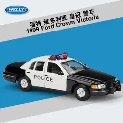 WELLY 1:24 весы высокое симулятор для Ford Crown Victoria Nypd полиции Модель автомобиля игрушки литые автомобили с оригинальной коробкой малыша