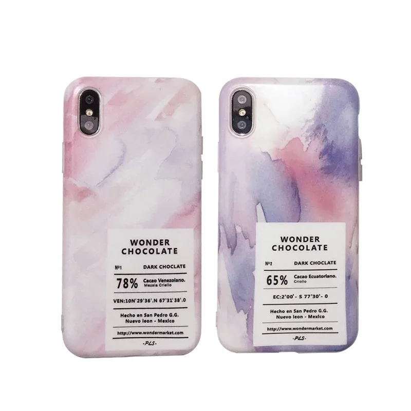 LUDI Artistic Marble Phone Cases for iphone X Case for iphone 7 7Plus 6 6sPlus 8 8Plus Simple Letter Funny Phone bag 10Fashion Hot