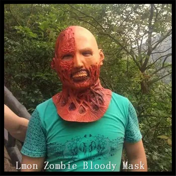 

New Full Head Cosplay Scary Zombie Ghost latex Mask Horror Masquerade Adult Ghost Movie Mask Halloween Prop Costumes Fancy Dress
