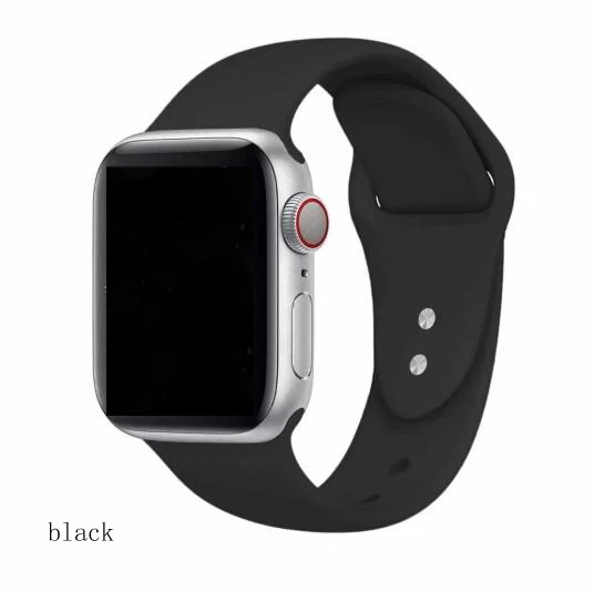 Элегантная форма Силиконовые петли для наручных часов Apple Watch серии 1/2/3, 42 мм, 38 мм, ремешок для наручных часов iWatch, 4 40 мм 44 резиновые Sportseries 5