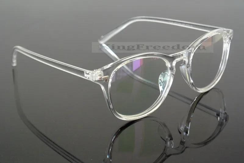 

Vintage Eyeglass Frame Retro clear transparent Full Rim Plain Glasses Spectacles