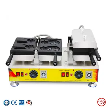 

Double pineapple waffle cone maker fruit shaped waffle maker Muffin ananas Iron Waffle baker Machine electric snack equipment