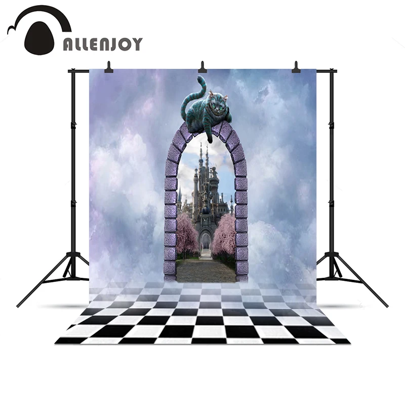 

Allenjoy Backgrounds filming Alice fairy tale Cat Castle Mysterious Clouds backgrounds for photo studio background vinyl