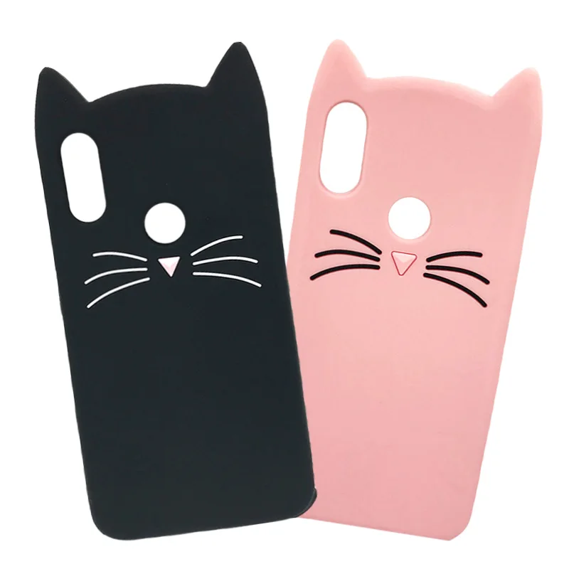 

For Xiaomi Redmi Note 5 6 7 Pro Case Back Cover Global Version Silicone Protective Case Redmi S2 6A Mi8 lite Mi 9 A1 A2 Cute Cat