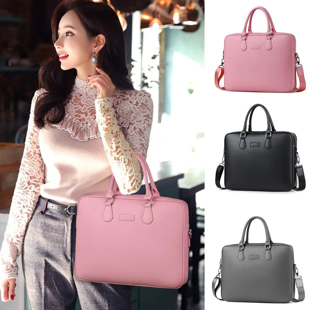 

PU Waterproof Handbag Laptop Bag 14" 15" 15.6inch Sleeve Case For Macbook Notebook Air Pro 14.1 15.4 girls Shoulder Bags