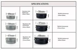 500 шт. 15 г Черный Алюминий jar пустой маленький губ масло косметический крем для глаз бутылки многоразового batom дорожный Набор лосьон
