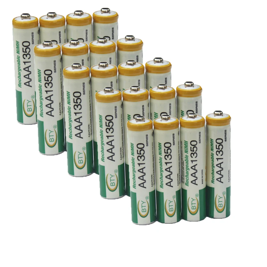20Pcs NI MH 1.2V AAA Rechargeable Batteries 3A 1.2V 350mAh Rechargeable ...
